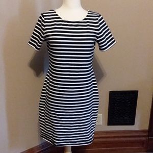 B/W striped dress